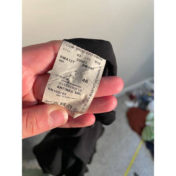 Armani Collezioni Black Silk Backless Midi Knee Length Dress - Picture 13 of 14